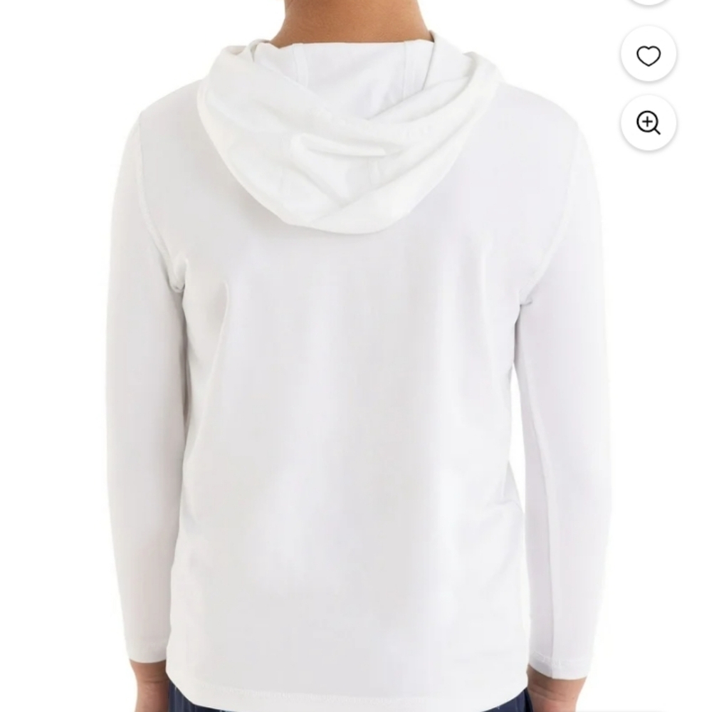 Boys' U.S. Polo Assn. White Rashguard USA Hoodie. Boys 10/12 (L). NWT. - Picture 3 of 6